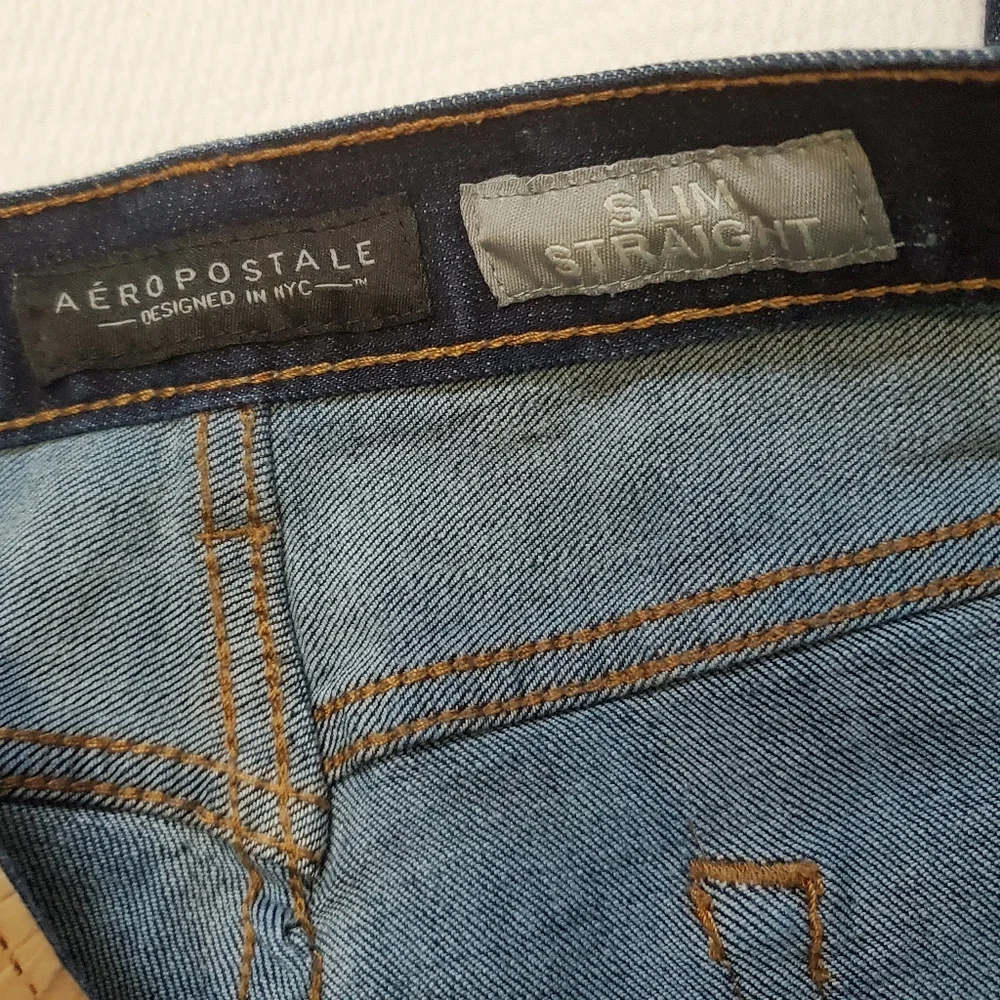 Aeropostale Mens Slim Straight Jeans 34 Waist